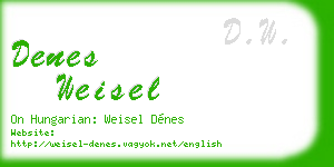 denes weisel business card